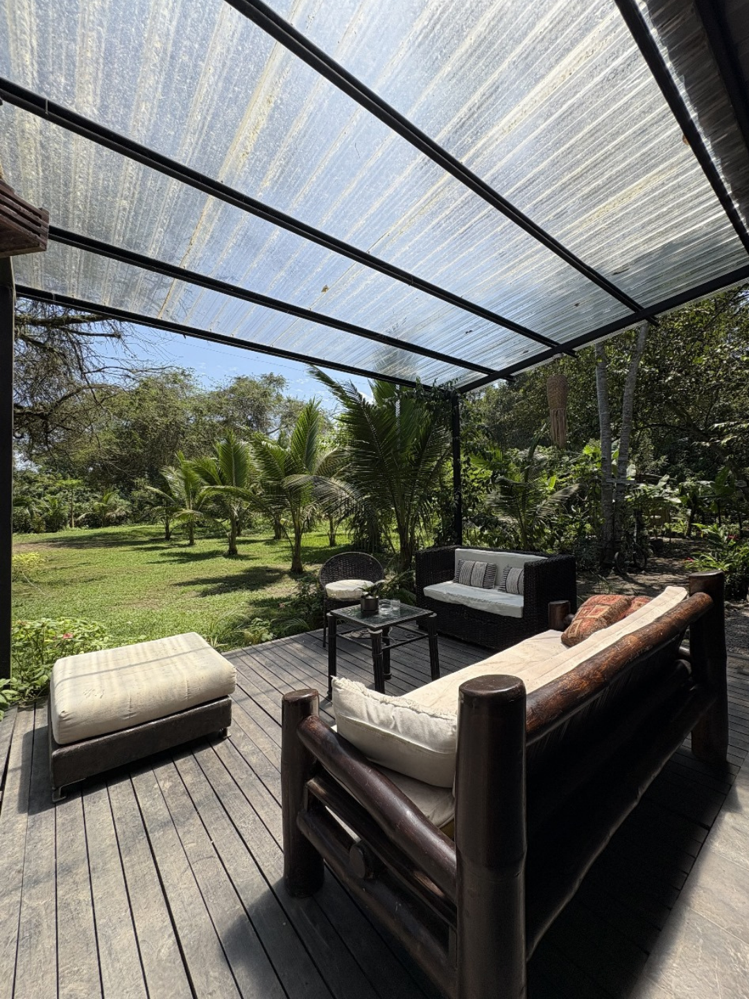 Outdoor area at the Olon eco lodge